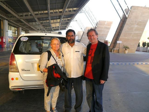 unser treuer Taxifahrer Kamal, New Delhi 