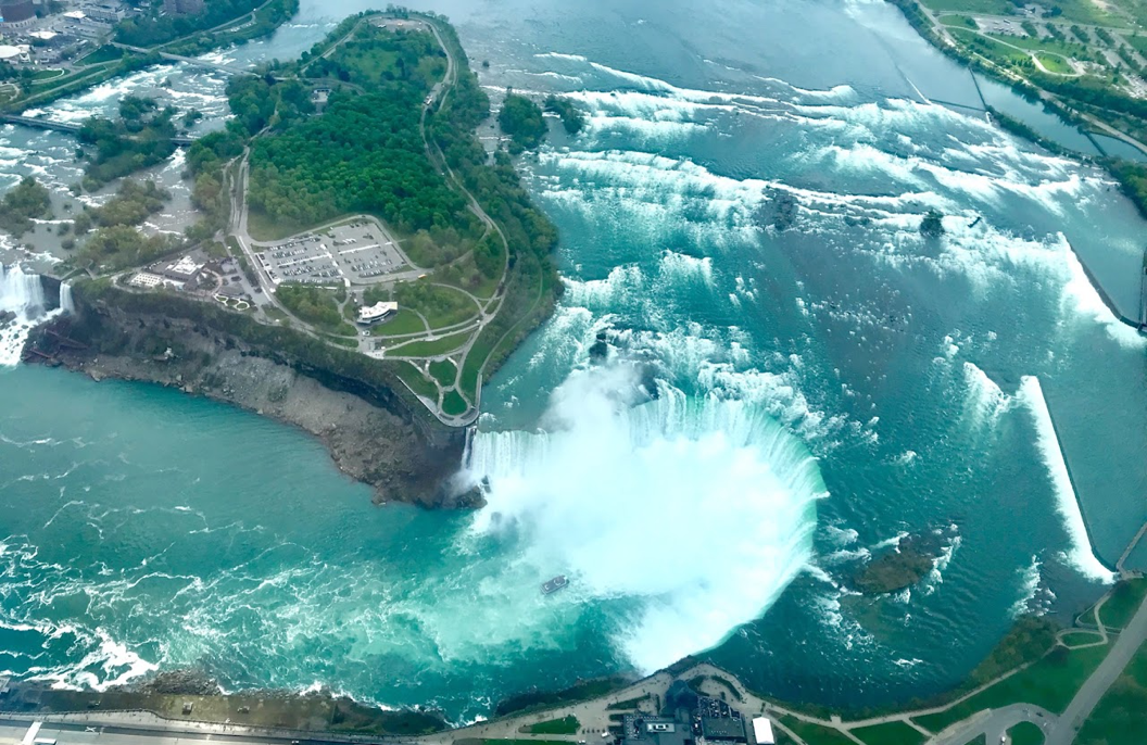 die Niagarafälle von oben, Hubschrauberflug 