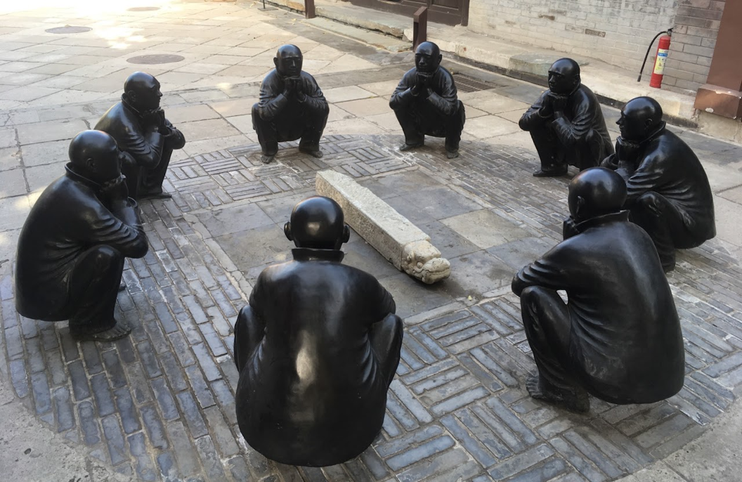Beijing sitting sculptures