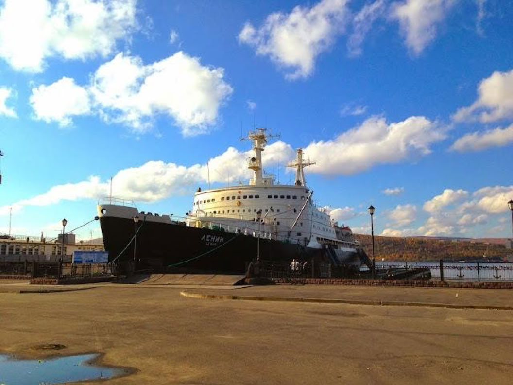 Gerhard Gruber in Murmansk, Icebreaker Lenin