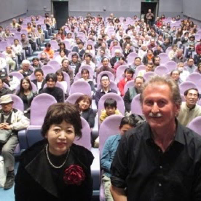 Gerhard Gruber with benshi  Midori Sawato