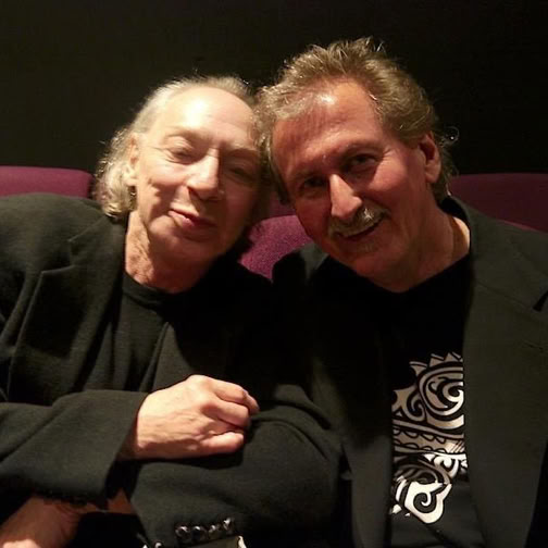 Gerhard Gruber mit Holly Woodlawn 2012 im Aero Theatre