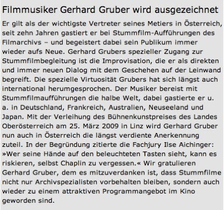 Filmarchiv Austria gratuliert Gerhard Gruber zum Landeskulturpreis Oberösterreich