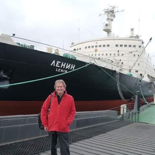 Gerhard Gruber am Atom-Eisbrecher "Lenin" in Murmansk