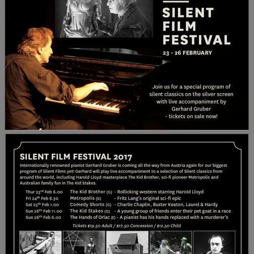 Gerhard Gruber beim Hobart Silent Film Festival