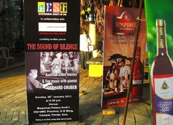 Plakat für den Stummfilm-Auftritt in Goa 2011