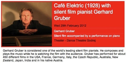 Silent film pianist Gerhard Gruber in Mumbai