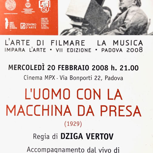Gerhard Gruber in Padua 2008, Der Mann mit der Kamera