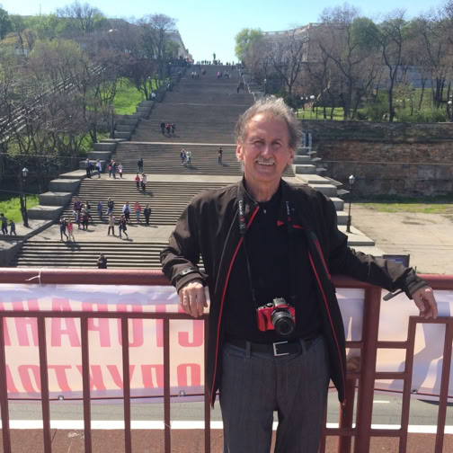 Gerhard Gruber vor der Potemkin-Stiege Odessa 2016