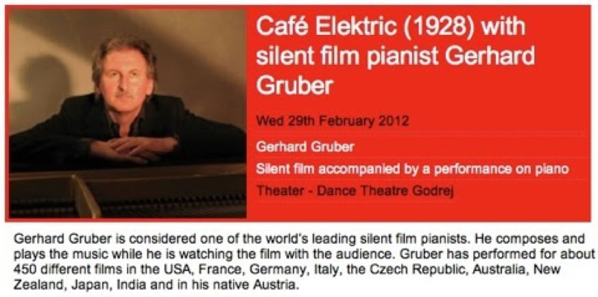 Silent film pianist Gerhard Gruber in Mumbai